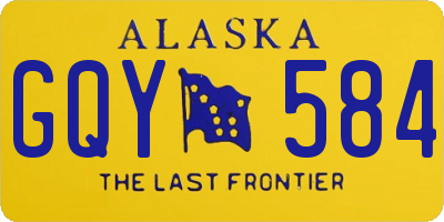 AK license plate GQY584