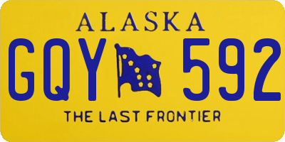 AK license plate GQY592