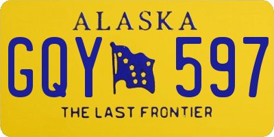 AK license plate GQY597
