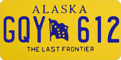 AK license plate GQY612