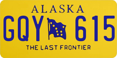 AK license plate GQY615