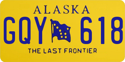 AK license plate GQY618