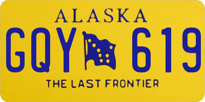 AK license plate GQY619