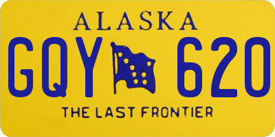 AK license plate GQY620