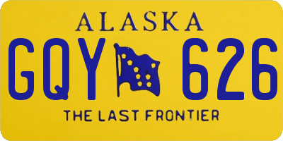 AK license plate GQY626