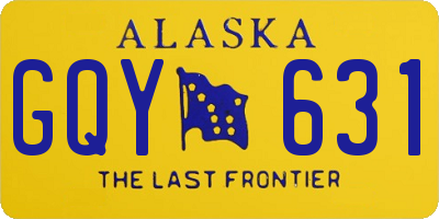 AK license plate GQY631
