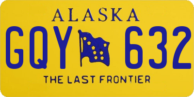 AK license plate GQY632