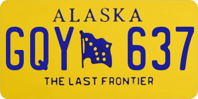 AK license plate GQY637