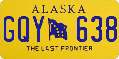 AK license plate GQY638