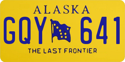 AK license plate GQY641