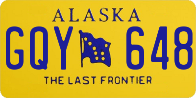AK license plate GQY648
