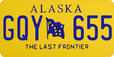 AK license plate GQY655
