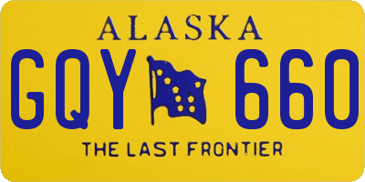 AK license plate GQY660