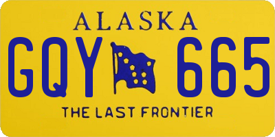 AK license plate GQY665
