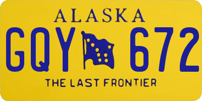 AK license plate GQY672