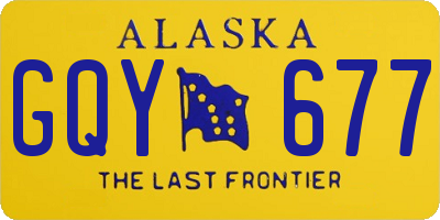 AK license plate GQY677