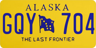 AK license plate GQY704