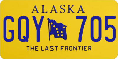 AK license plate GQY705