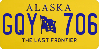 AK license plate GQY706