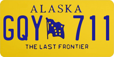 AK license plate GQY711