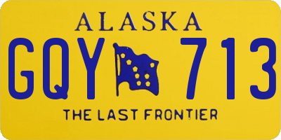 AK license plate GQY713