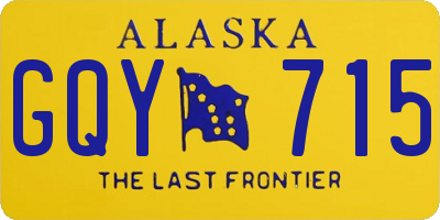 AK license plate GQY715