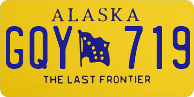 AK license plate GQY719