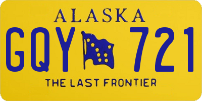 AK license plate GQY721