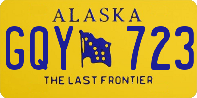 AK license plate GQY723