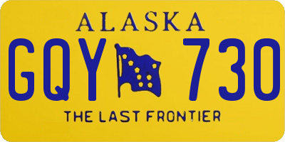 AK license plate GQY730