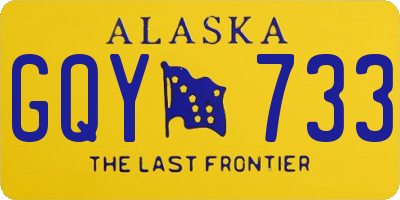 AK license plate GQY733