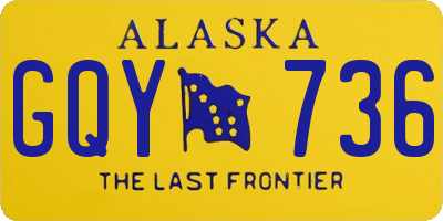 AK license plate GQY736