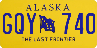 AK license plate GQY740