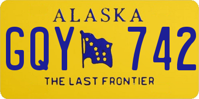 AK license plate GQY742