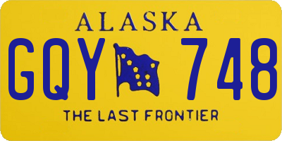 AK license plate GQY748