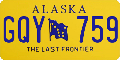 AK license plate GQY759