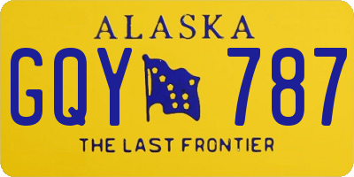 AK license plate GQY787