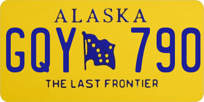 AK license plate GQY790