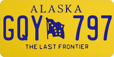 AK license plate GQY797