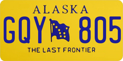 AK license plate GQY805