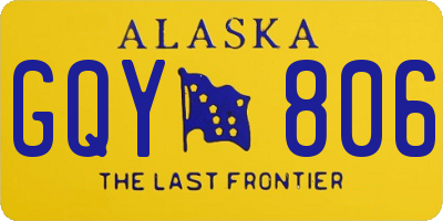 AK license plate GQY806