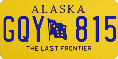 AK license plate GQY815
