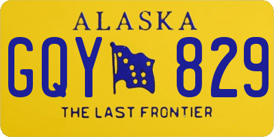 AK license plate GQY829
