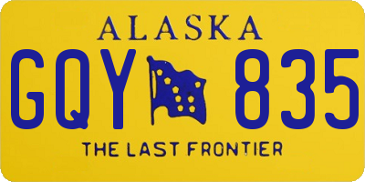 AK license plate GQY835