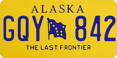 AK license plate GQY842