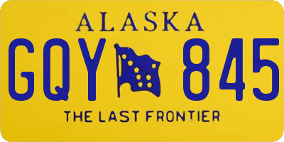AK license plate GQY845