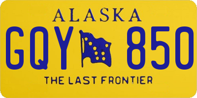 AK license plate GQY850