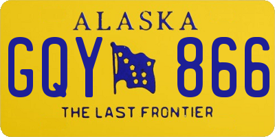 AK license plate GQY866