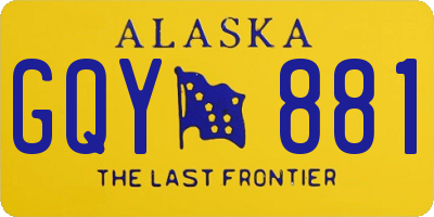 AK license plate GQY881