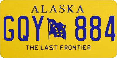 AK license plate GQY884